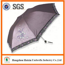 Top Quality Latest Parasol Print Logo 19"x6k 3 fold umbrella